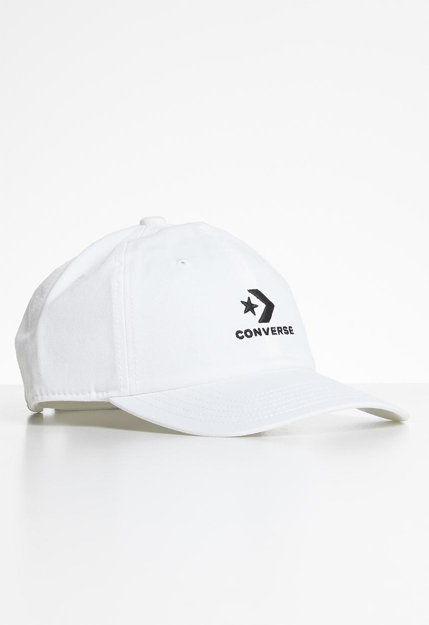 Converse - Lock up baseball hat - white & black