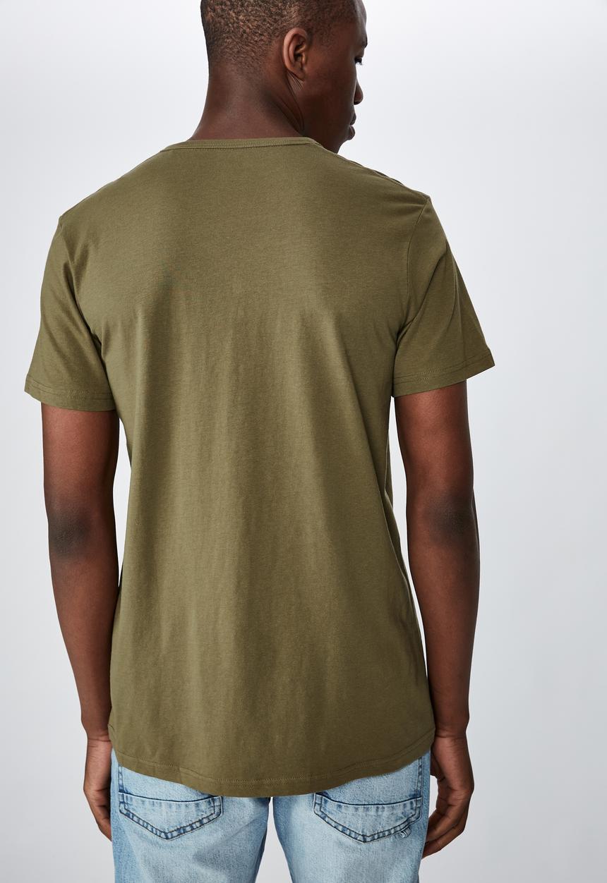 Cotton On - Essential henley - jungle khaki