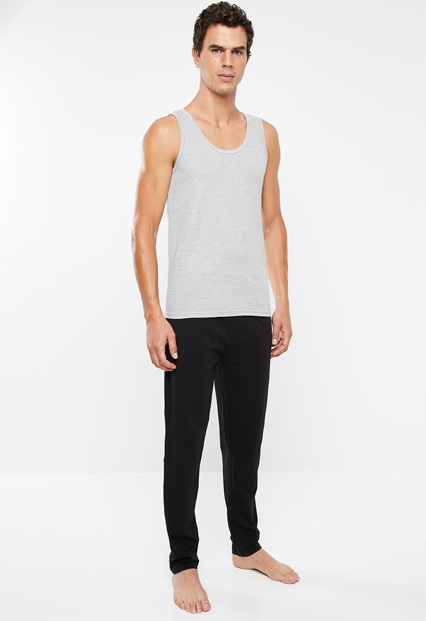 Jockey - 2 Pack eyelet vest - grey & black