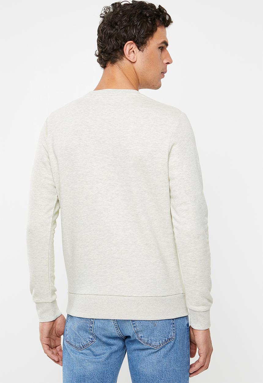 Jack & Jones - Logo 2 crew neck sweat - white 