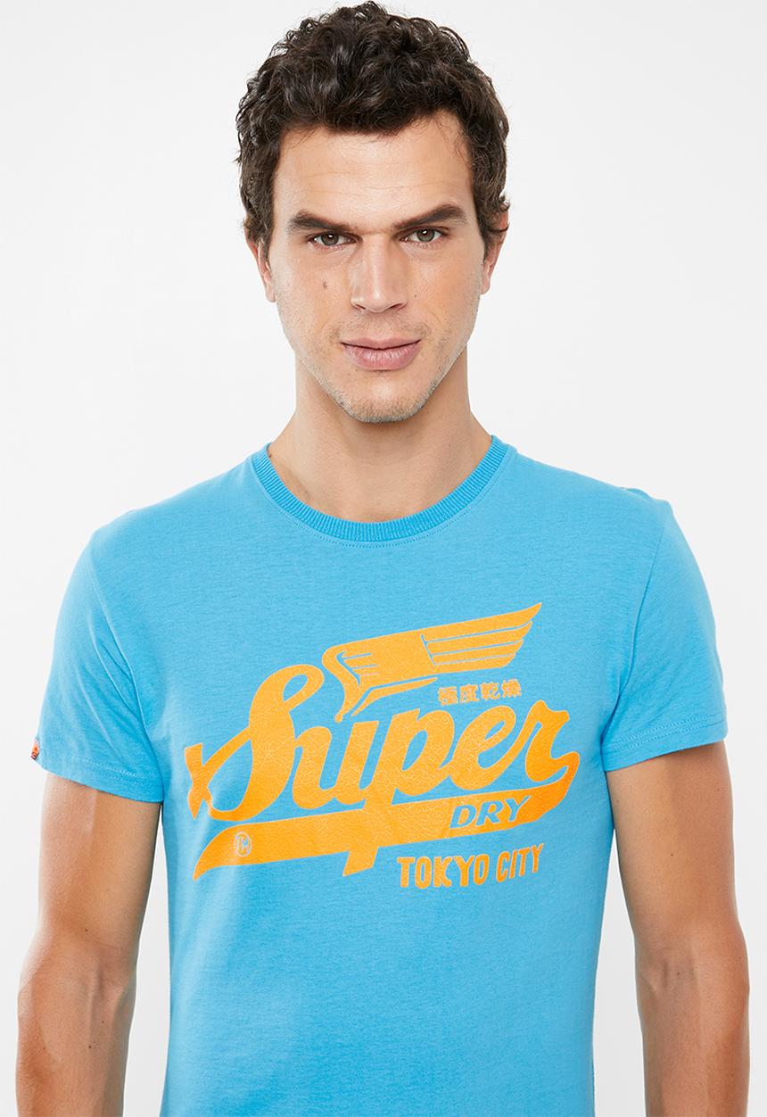 Superdry. - Heritage classic tee - blue