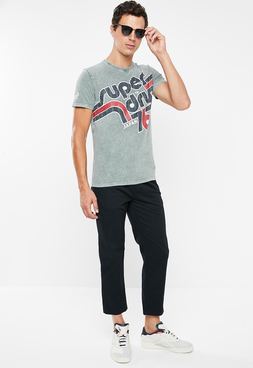Superdry. - Retro classic tee - grey