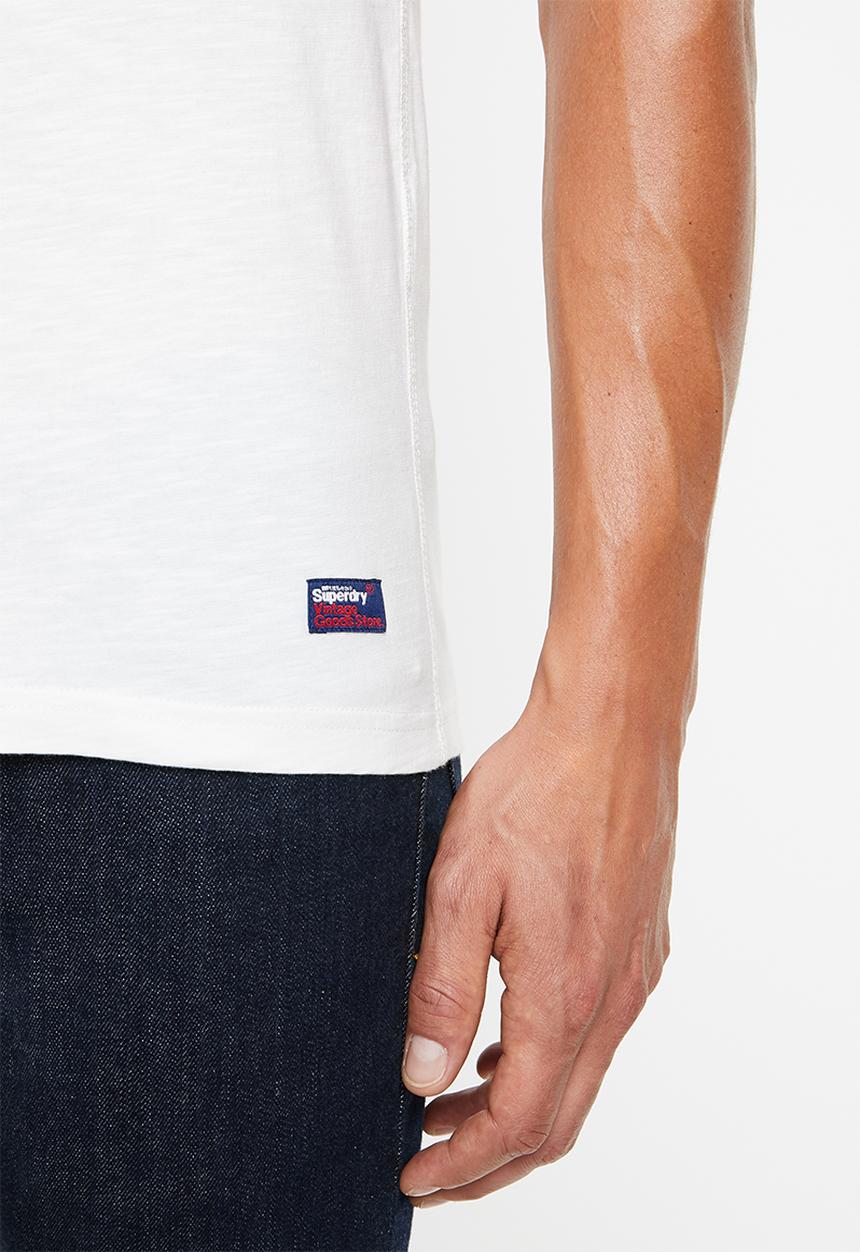 Superdry. - Shirt shop duo mid tee - white
