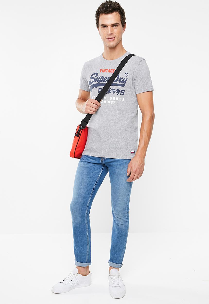 Superdry. - Premium goods tri tee - grey