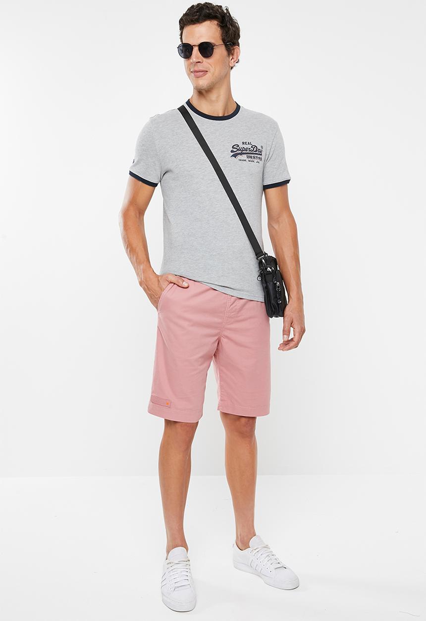 Superdry. - World wide chino shorts - pink