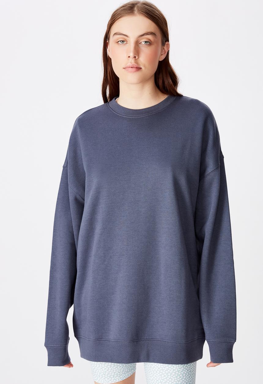 Factorie - Oversized crew neck sweater - blue