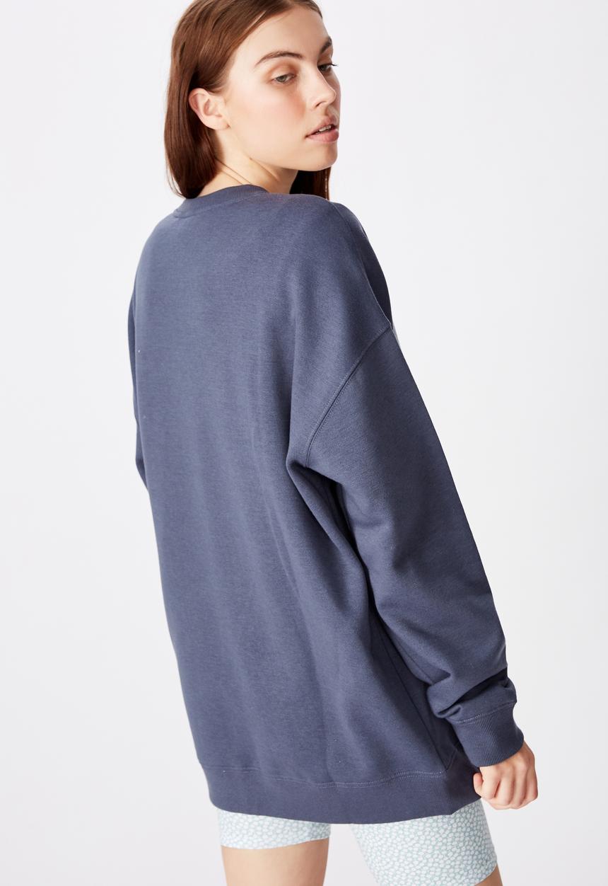 Factorie - Oversized crew neck sweater - blue