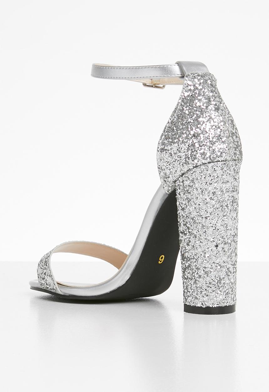 SISSY BOY - Crank it up glitter heel - silver