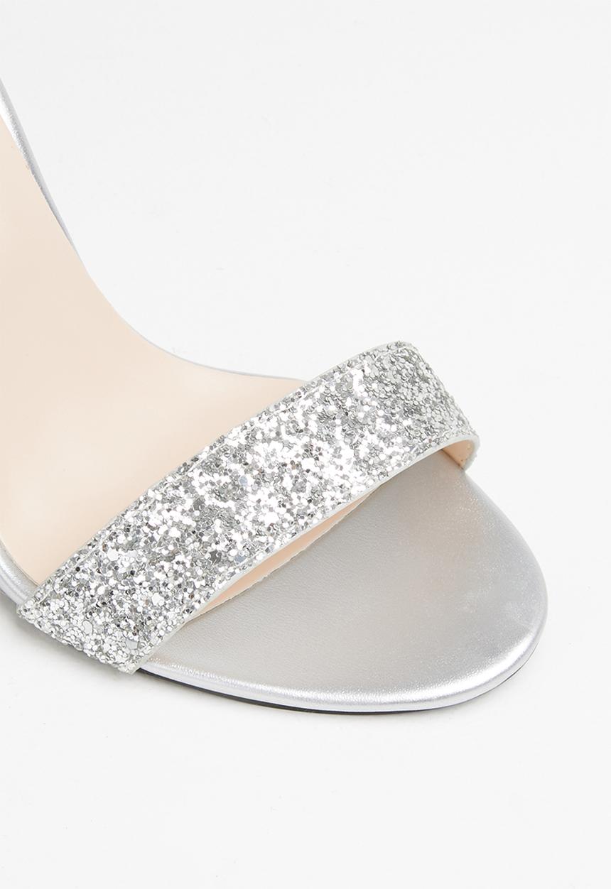 SISSY BOY - Crank it up glitter heel - silver