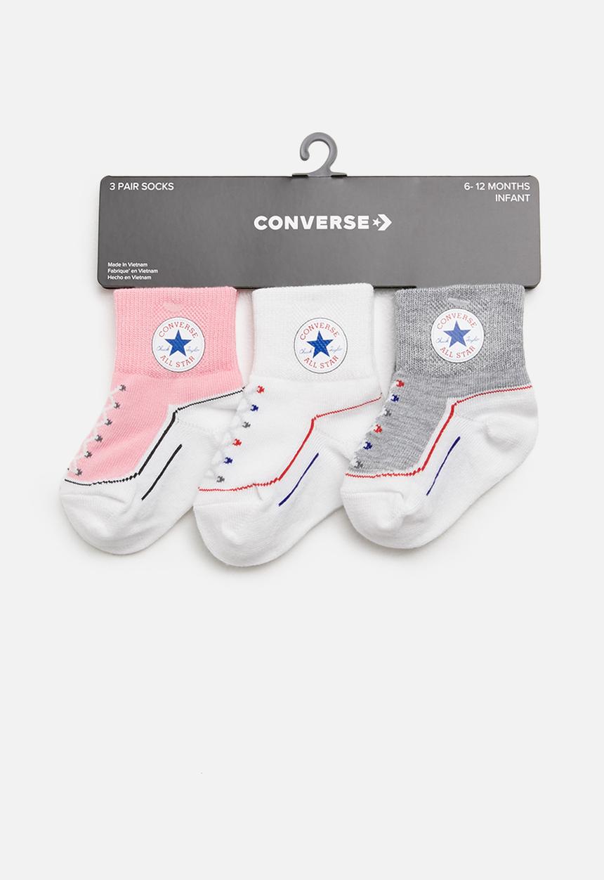 Converse - Infant striated qtr 3pk - multi