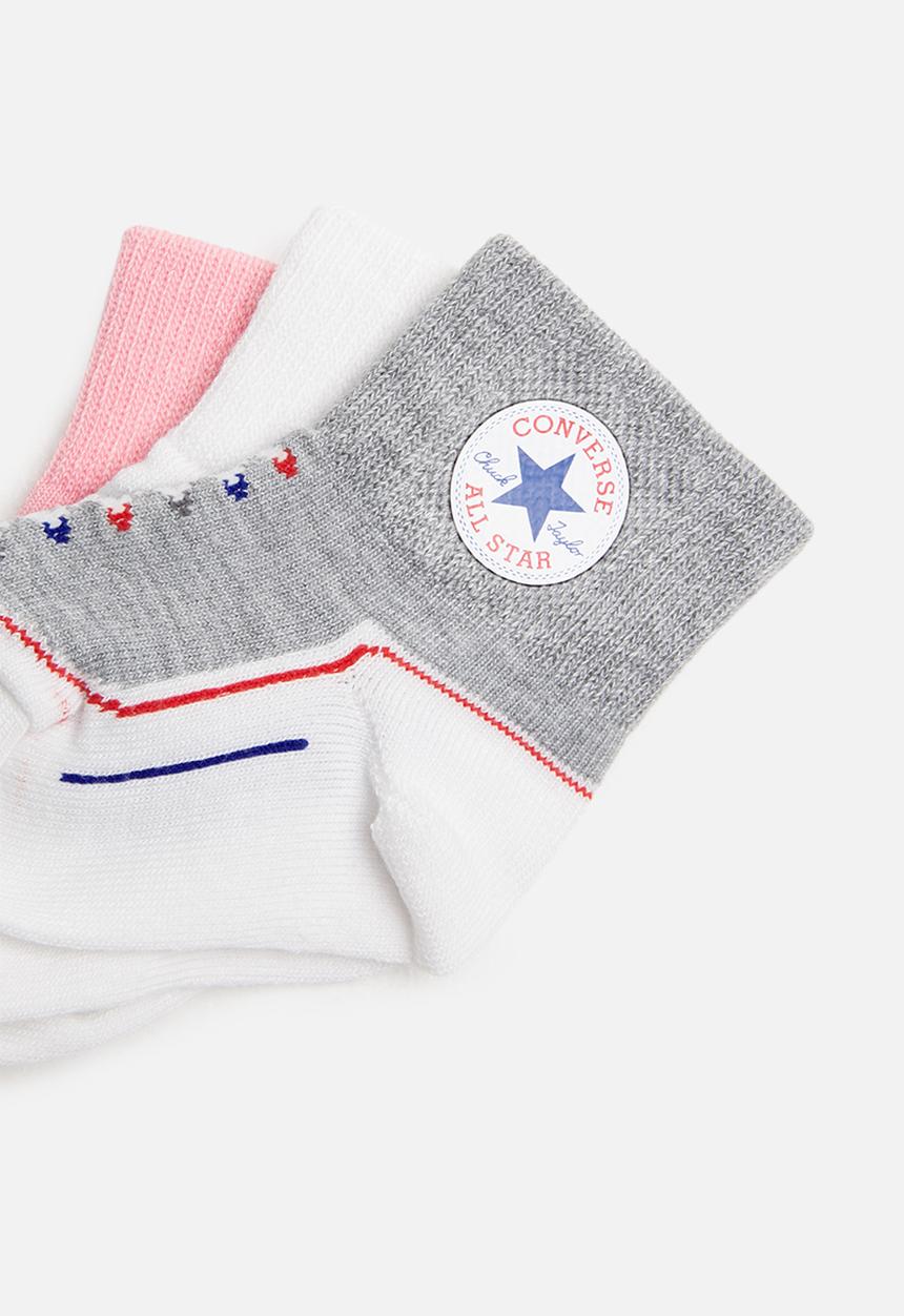Converse - Infant striated qtr 3pk - multi