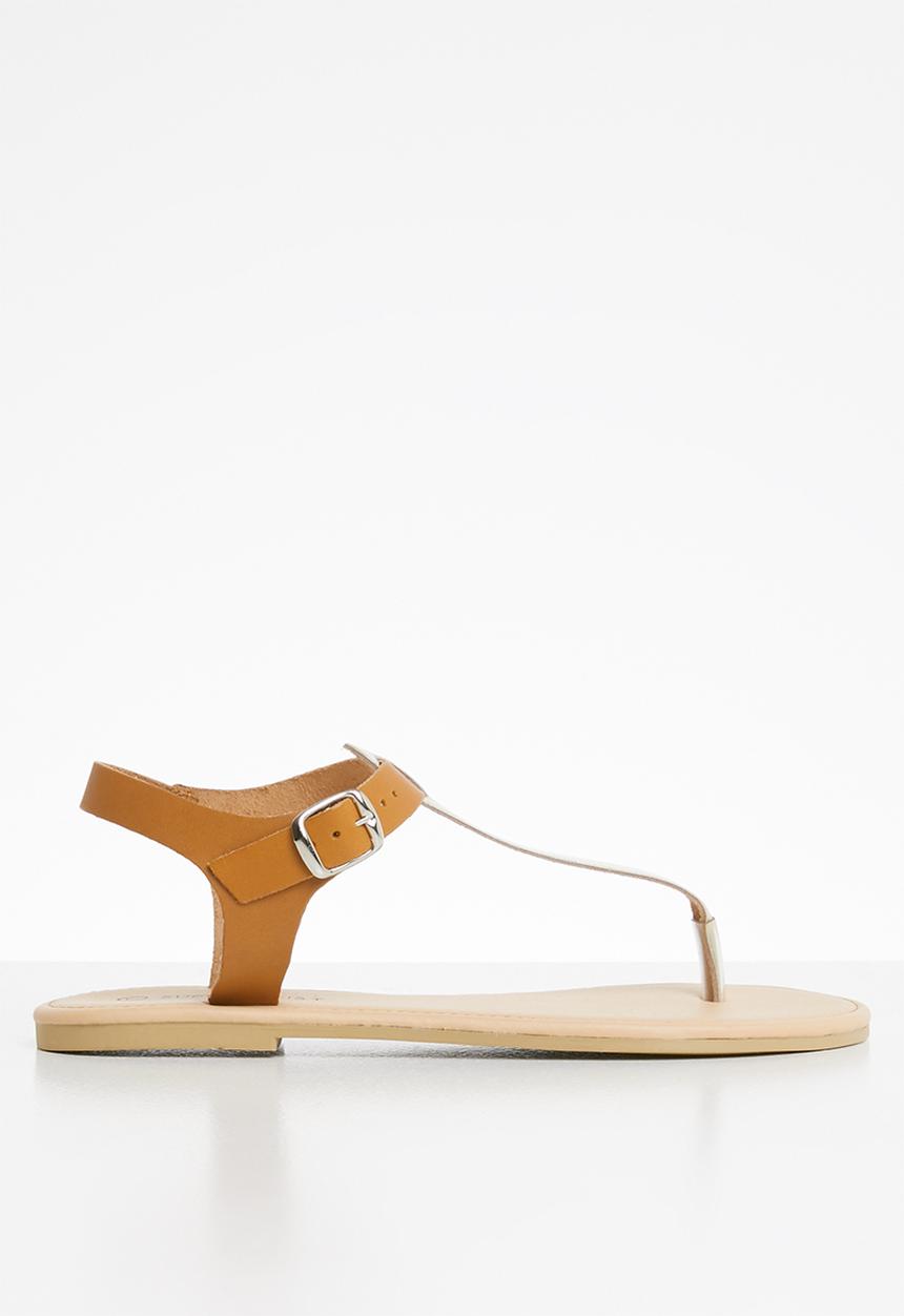 Superbalist - Zizi T-bar leather sandal - tan