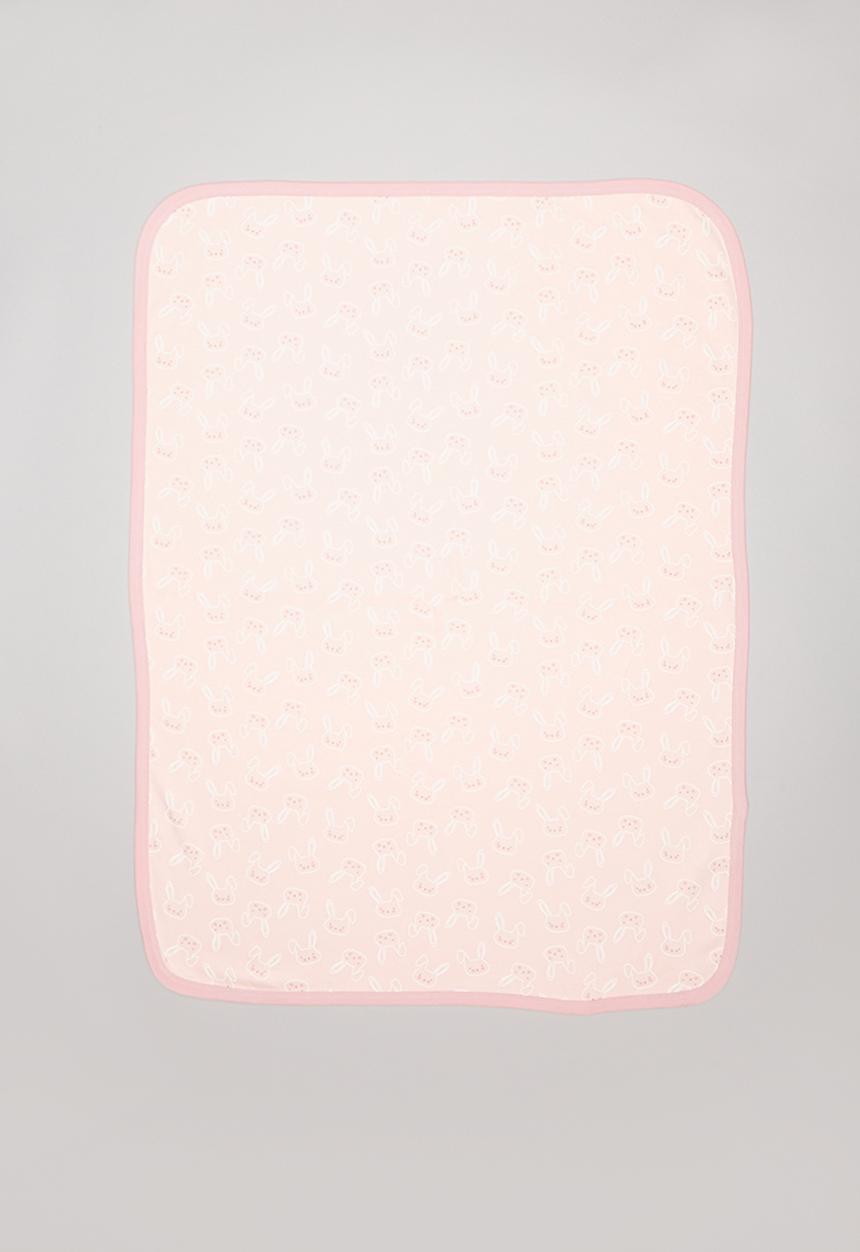 Pop Candy - Bunny print receiving blanket - pink