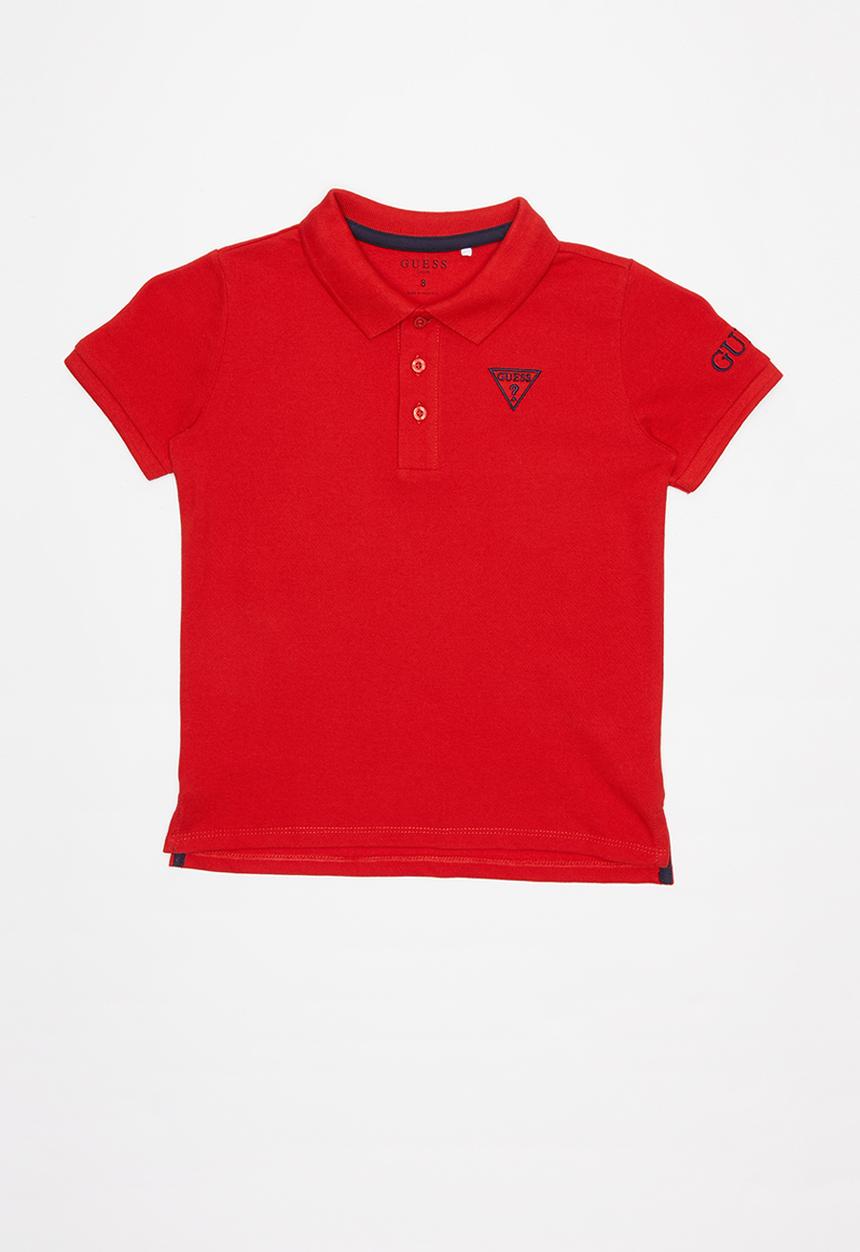 GUESS - Teens short sleeve Guess core polo - red