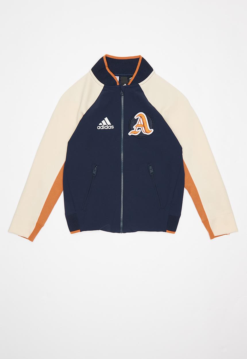 adidas Performance - Youth boys varsity jacket - navy/linen/copper