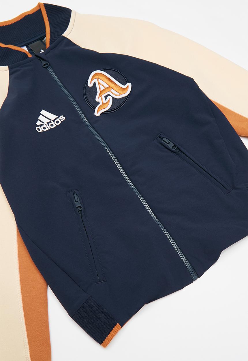 adidas Performance - Youth boys varsity jacket - navy/linen/copper
