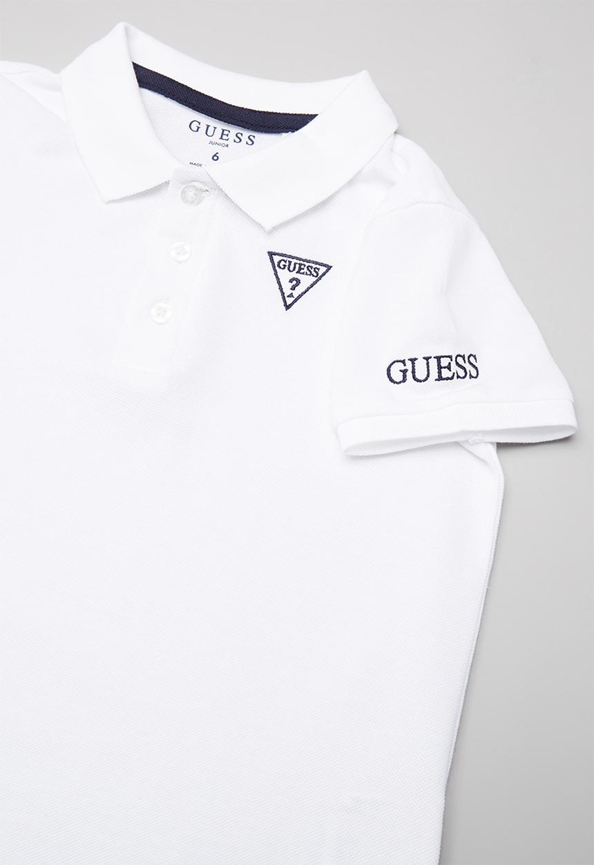 GUESS - Short sleeve Guess core polo - white