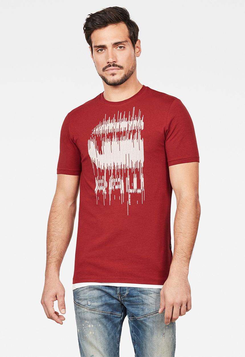 G-STAR - Graphic 6 slim short sleeve T-shirt - red