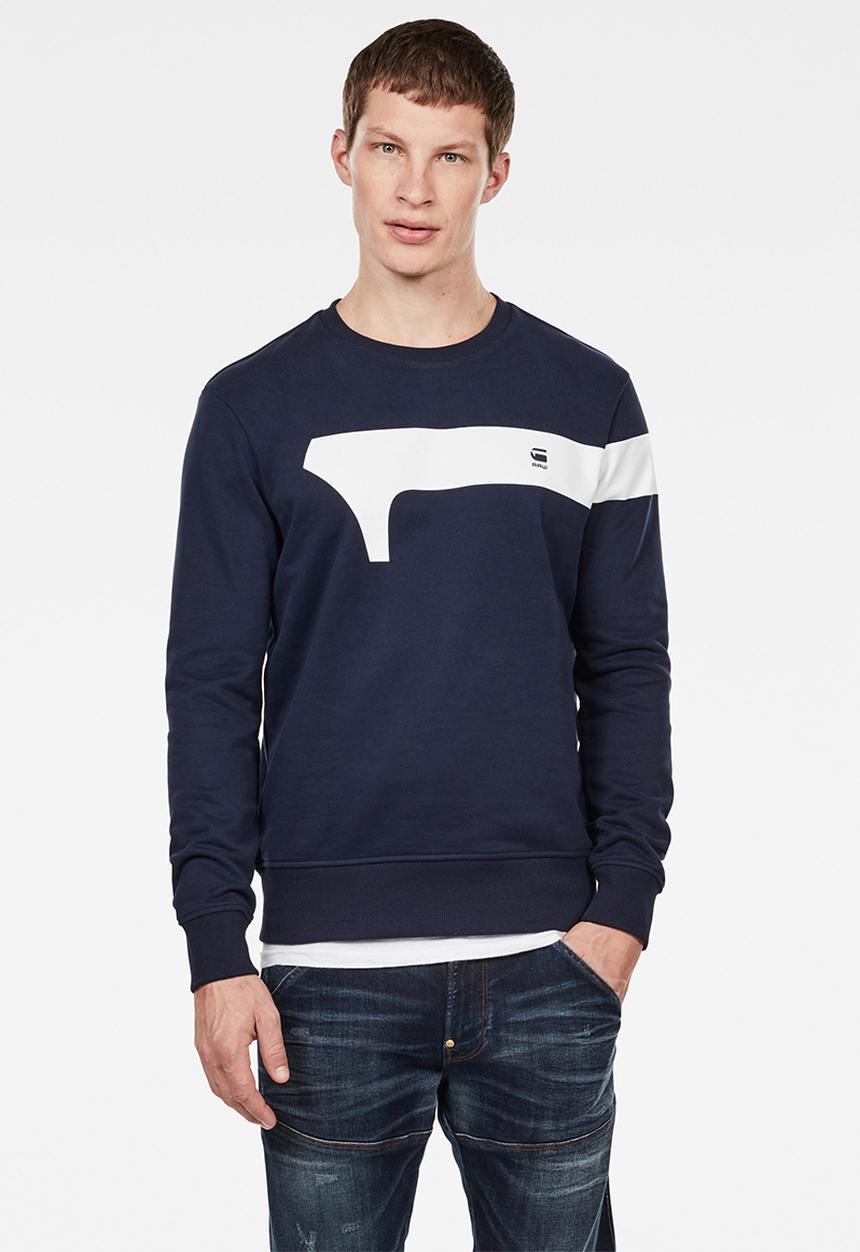 G-STAR - Graphic 13 long sleeve sweatshirt - navy