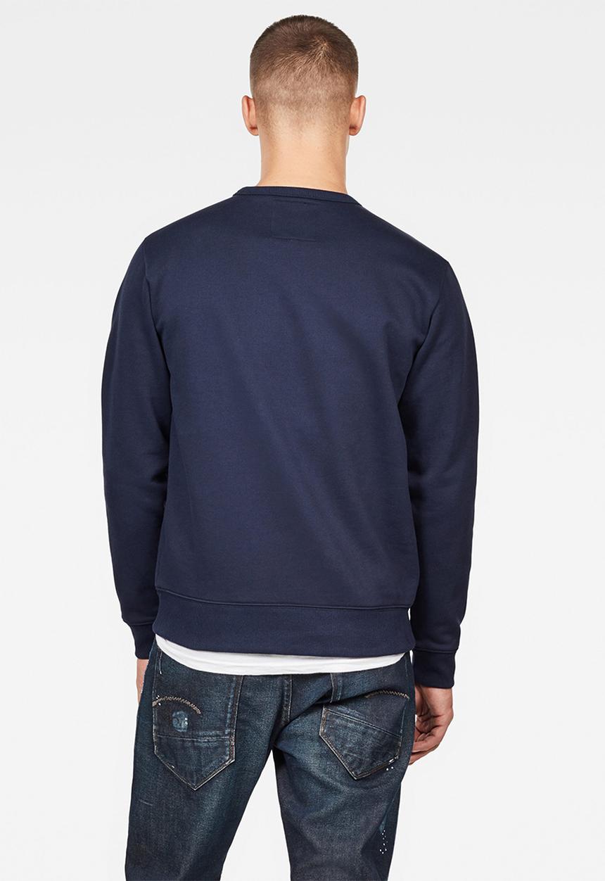 G-STAR - Graphic 12 slim long sleeve sweatshirt - navy
