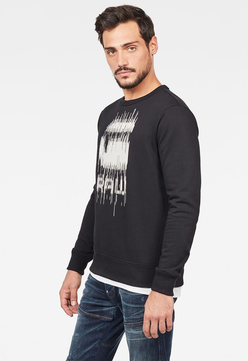 G-STAR - Graphic 8 long sleeve sweats - black
