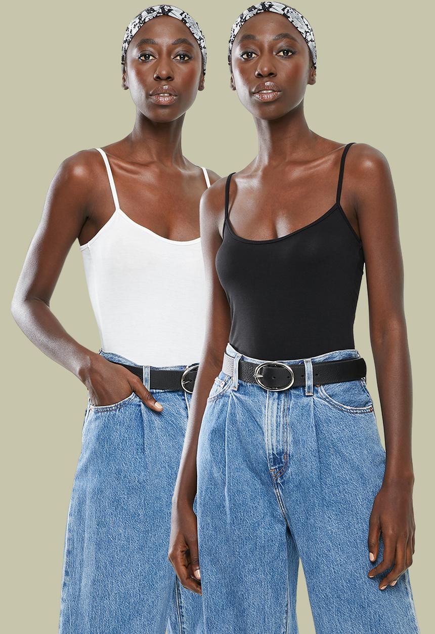 Superbalist - 2 Pack cami bodysuit - black & white