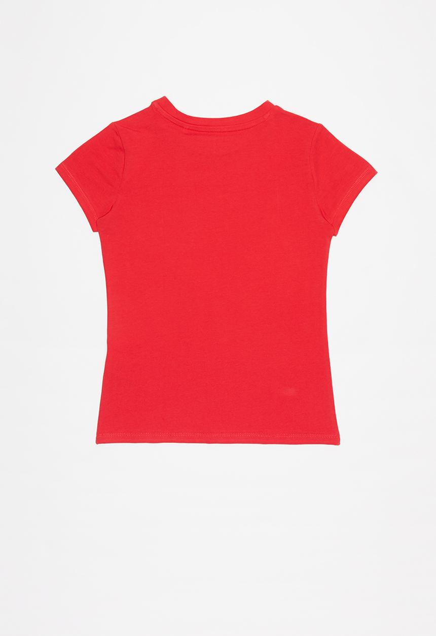 GUESS - Teens short sleeve diamond logo tee - red