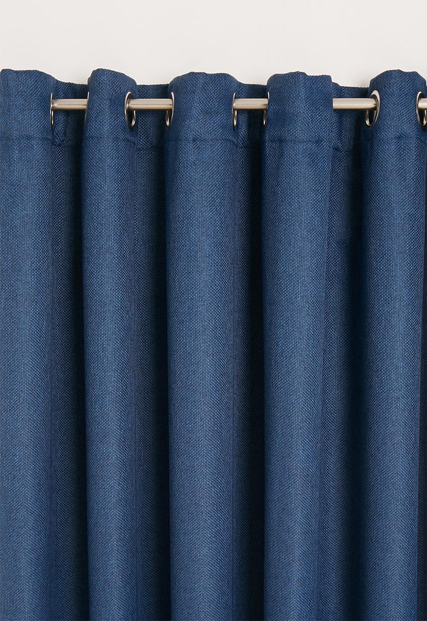 Sixth Floor - Self lined eyelet curtain - navy