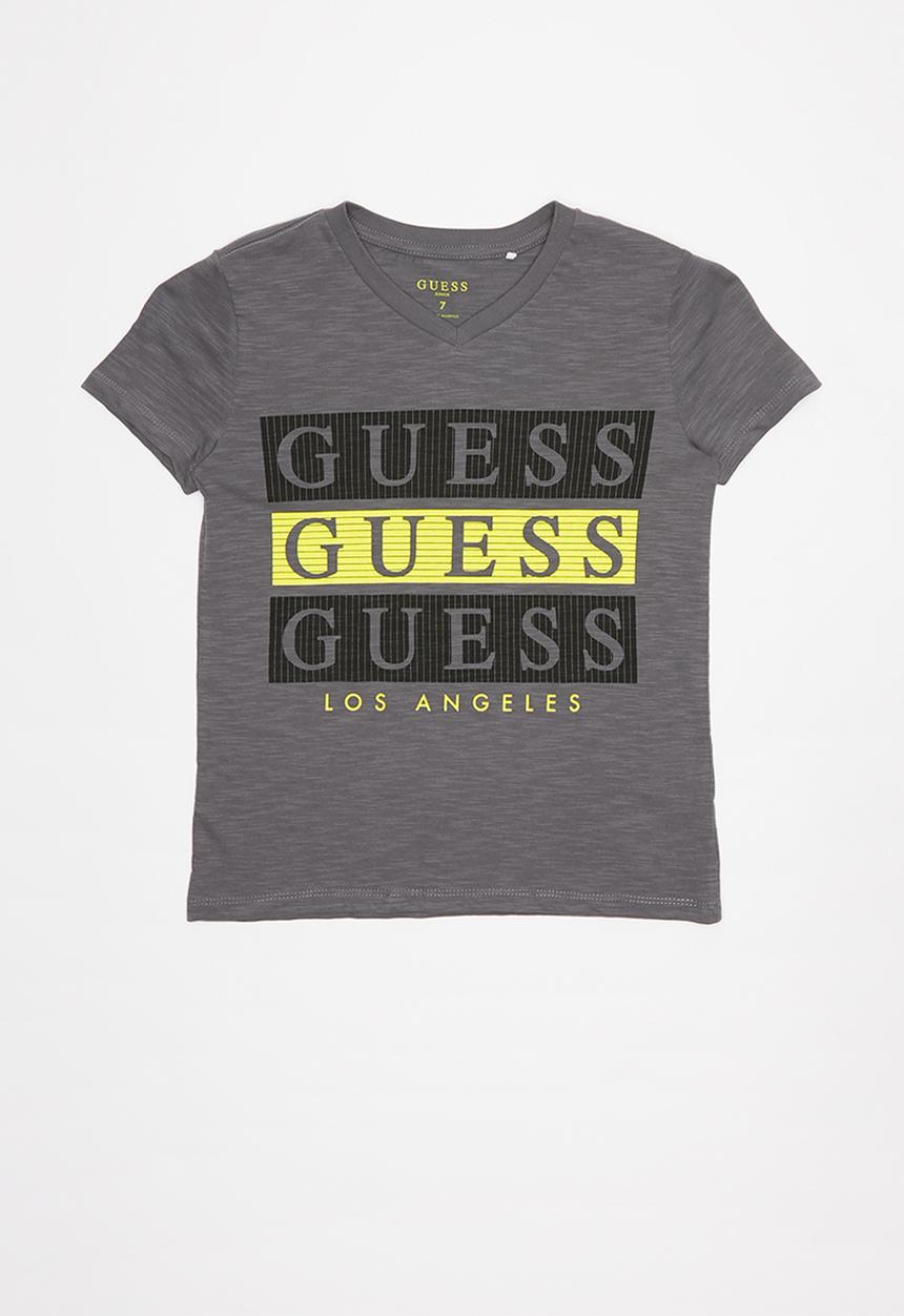 GUESS - Teens short sleeve Guess 3 step tee - grey