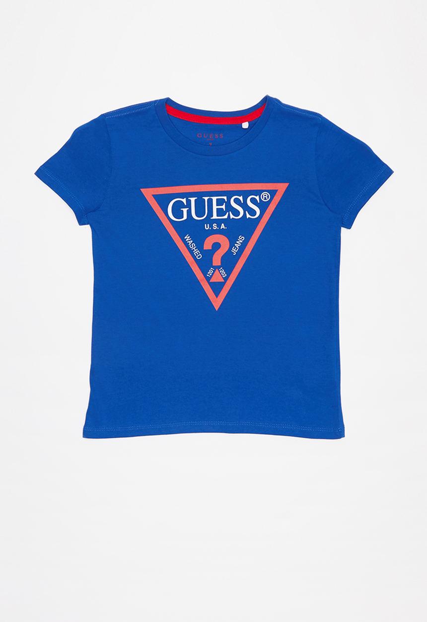 GUESS - Teens short sleeve Guess triangle tee - blue