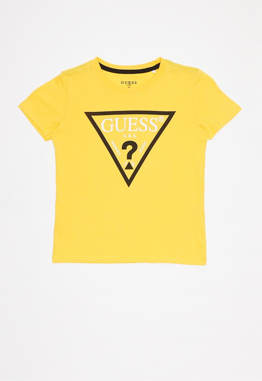 GUESS - Teens short sleeve Guess triangle tee - yellow