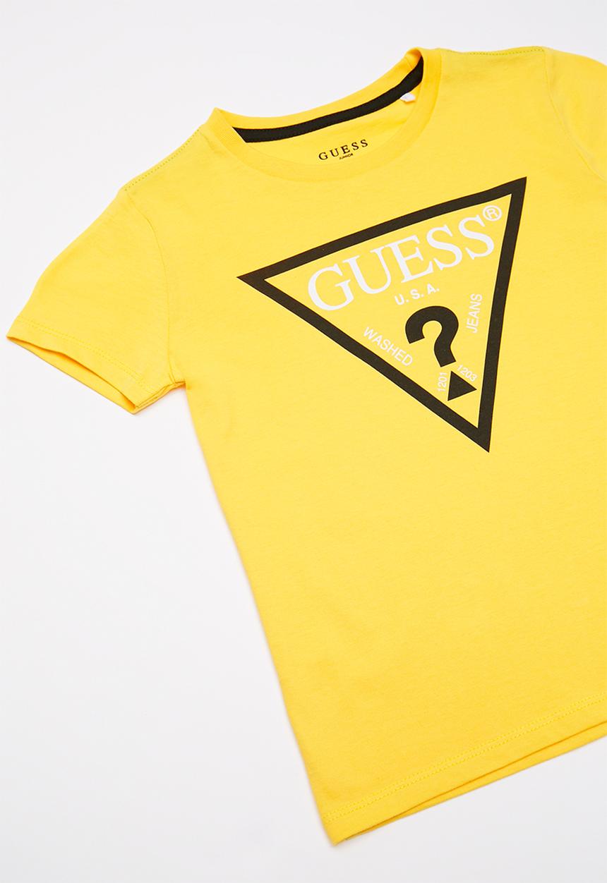 GUESS - Teens short sleeve Guess triangle tee - yellow