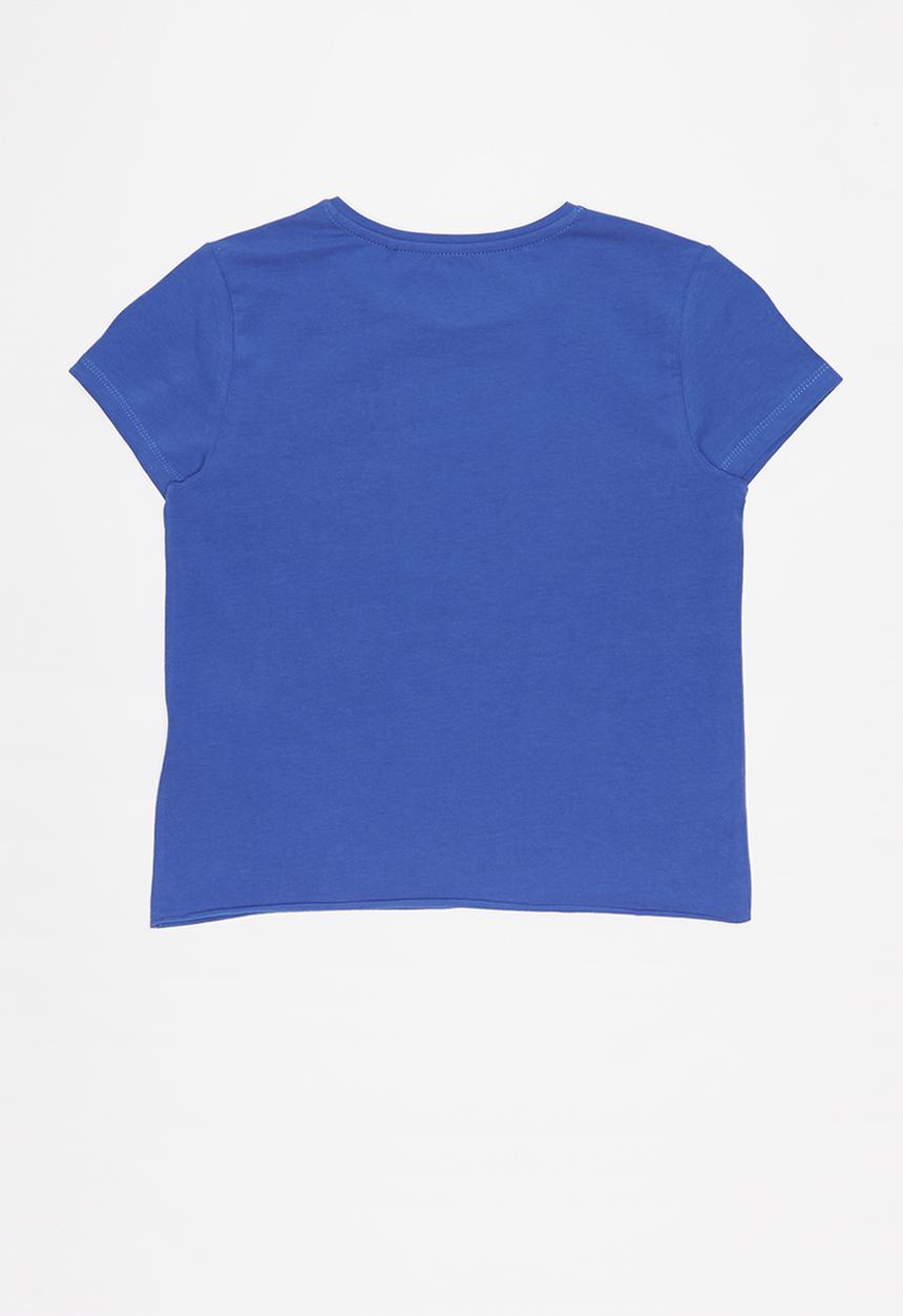 GUESS - Short sleeve tri Jamie crop tee - blue