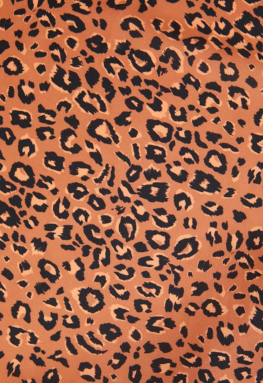 Superbalist - Asymetric wrap midi skirt - rust & black