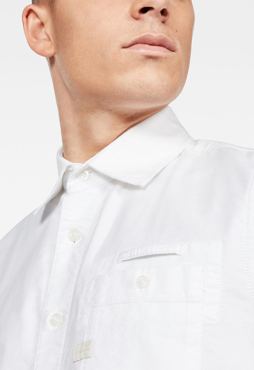 G-STAR - Brimstum 1 pocket slim shirts  - white