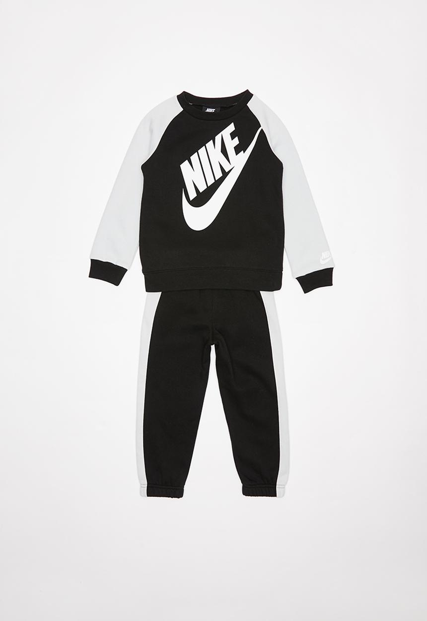 Nike - Nike boys oversized futura crew set - black & white