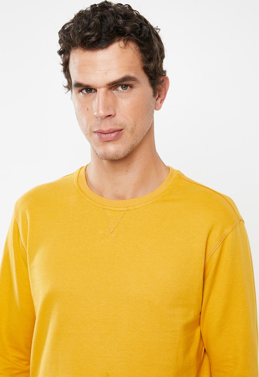 Superbalist - Basic crew neck pullover sweater - yellow