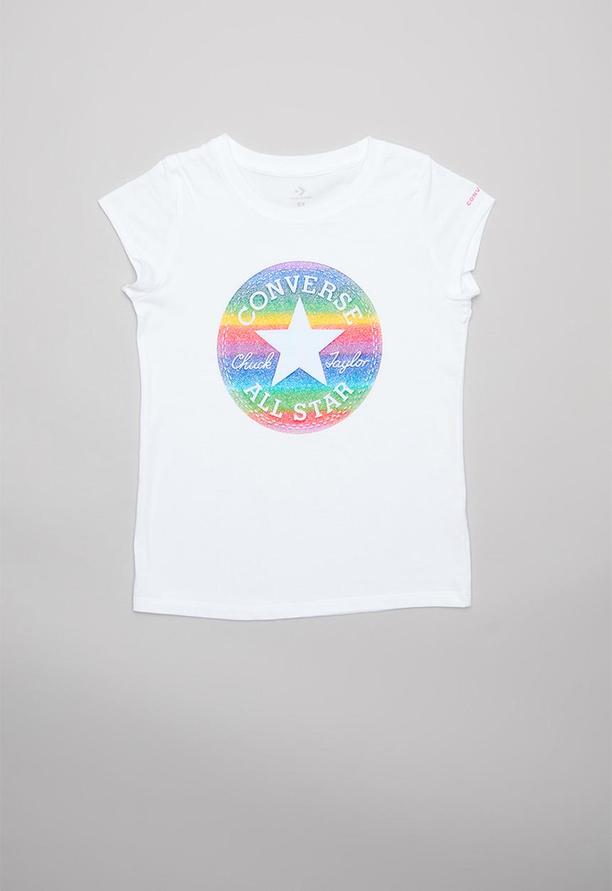 Converse - Converse girls foil tee - white