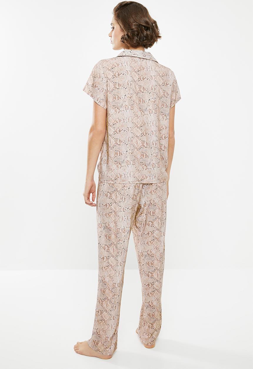 Superbalist - Sleep tee & culottes set - neutral