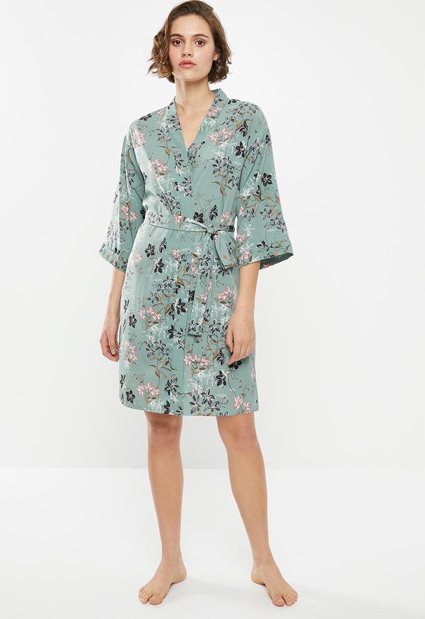 Superbalist - Printed robe - green