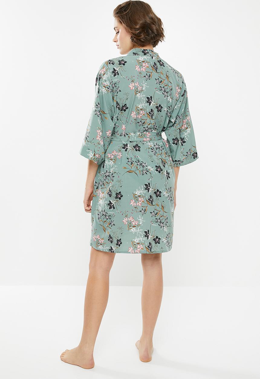 Superbalist - Printed robe - green