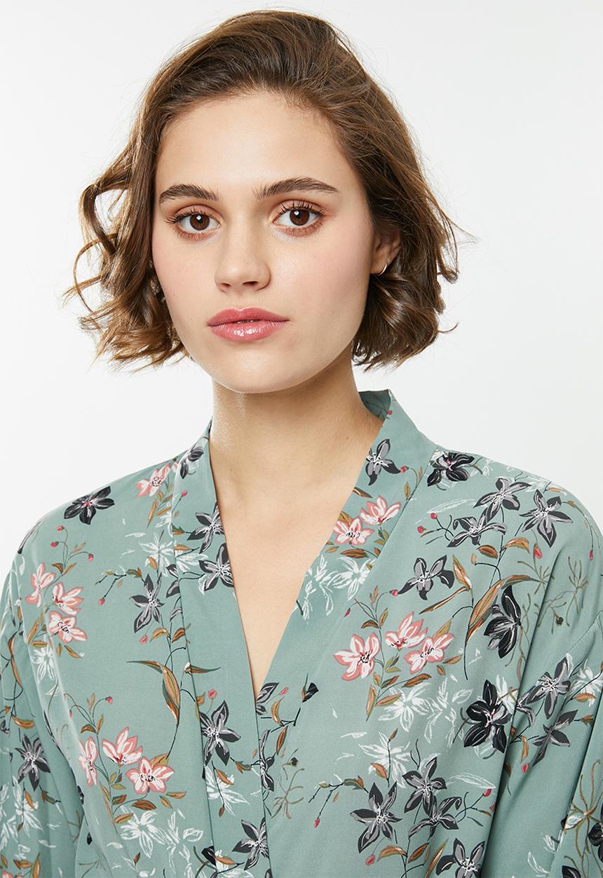 Superbalist - Printed robe - green