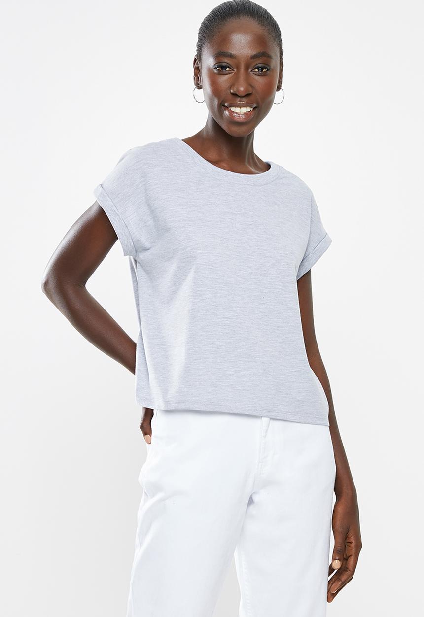 Superbalist - Boxy grown on sleeve tee - grey 