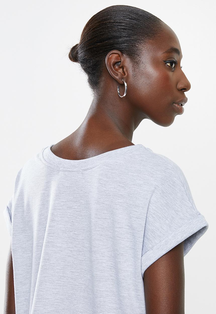 Superbalist - Boxy grown on sleeve tee - grey 