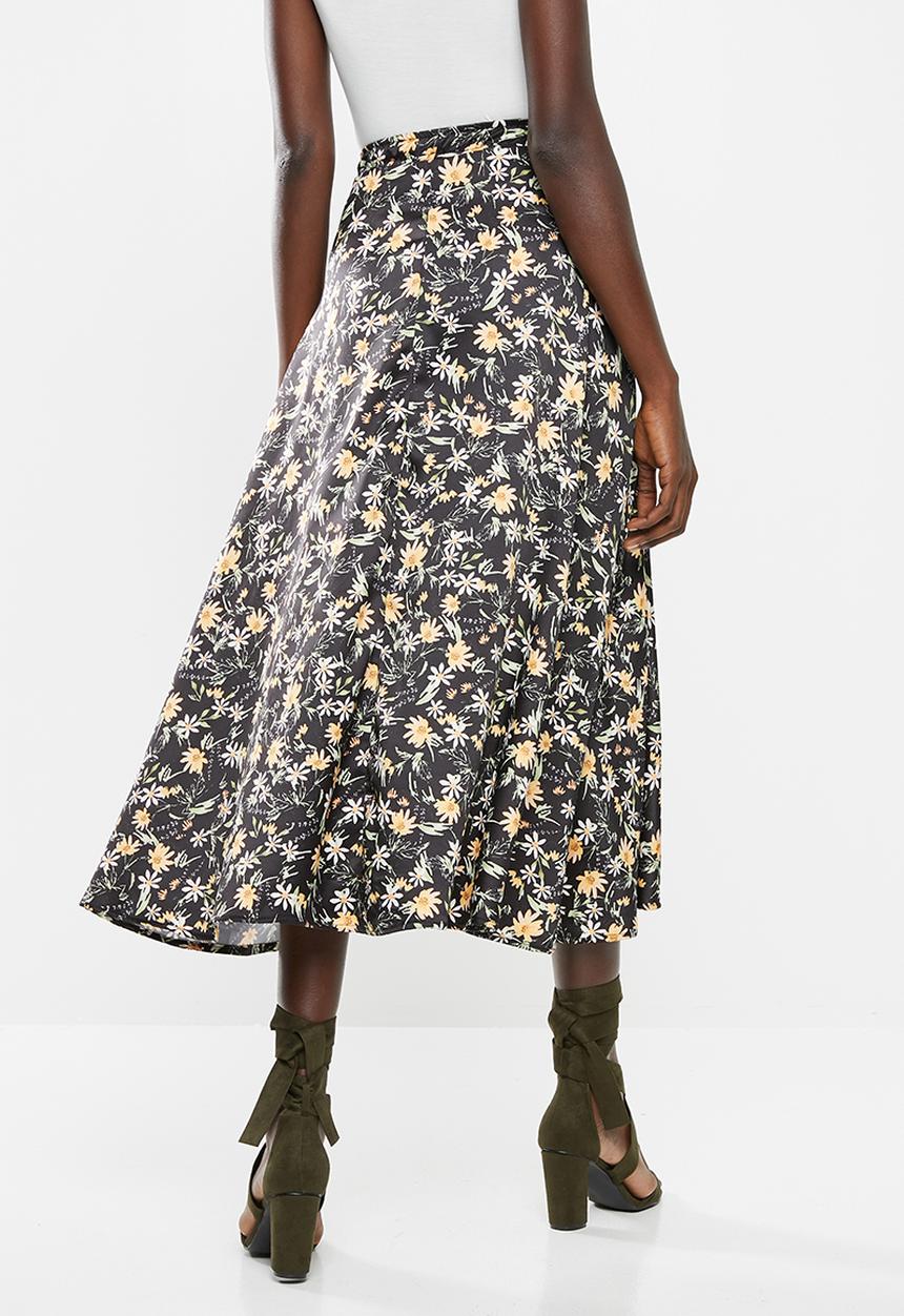 Superbalist - Asymmetric wrap midi skirt - multi 