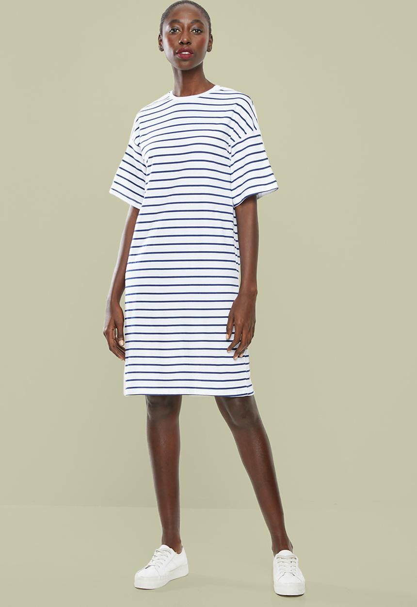 Superbalist - T-shirt dress - blue & white