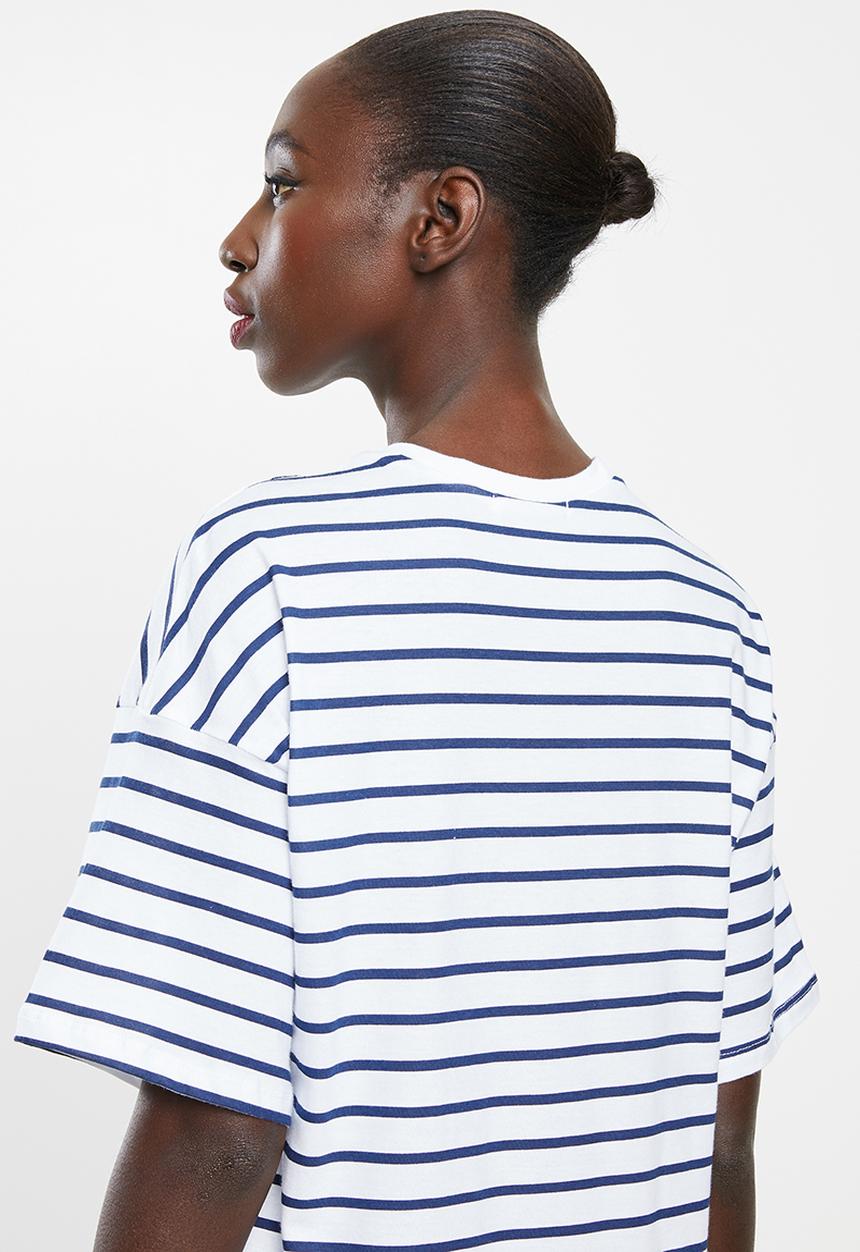 Superbalist - T-shirt dress - blue & white