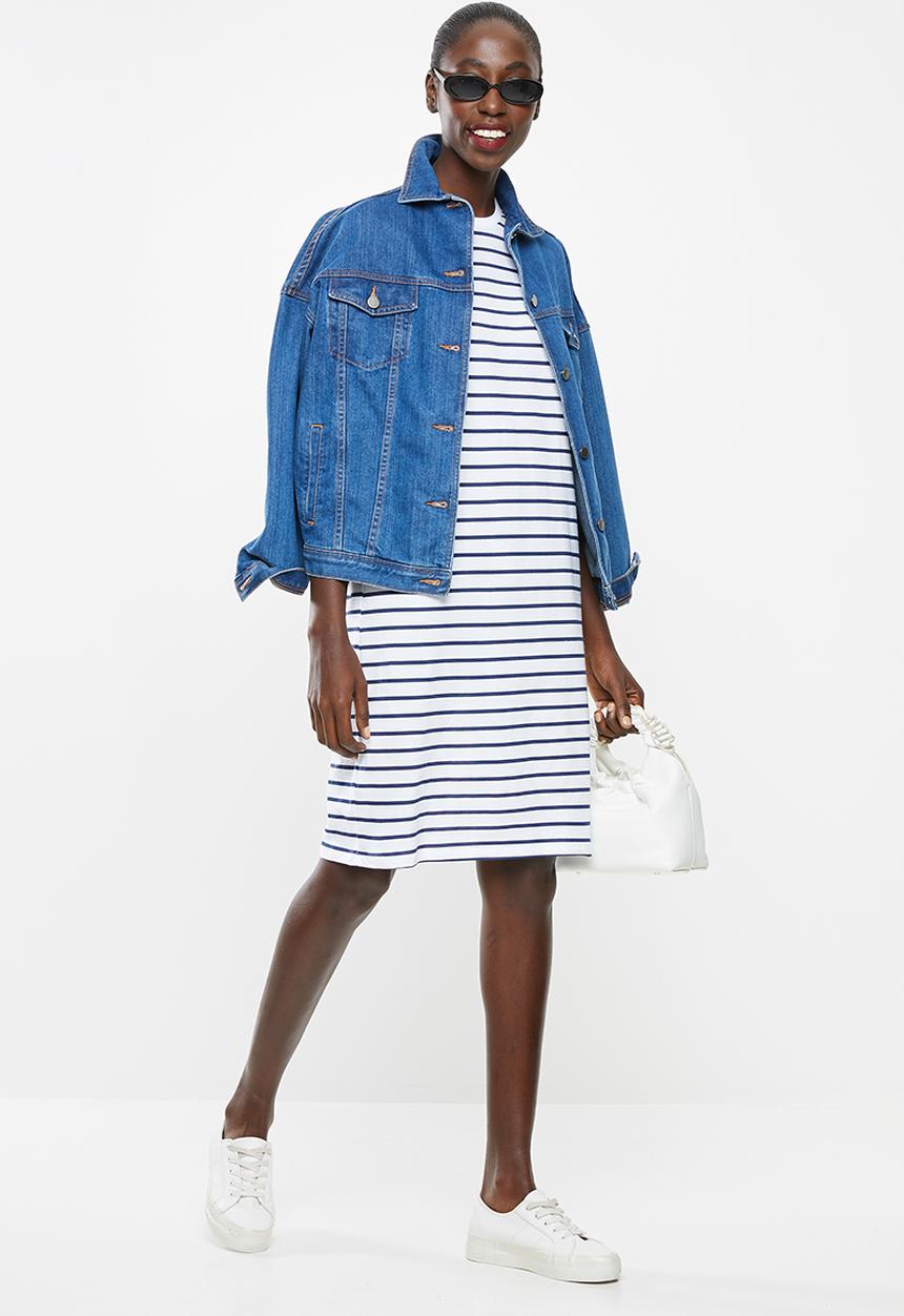 Superbalist - T-shirt dress - blue & white