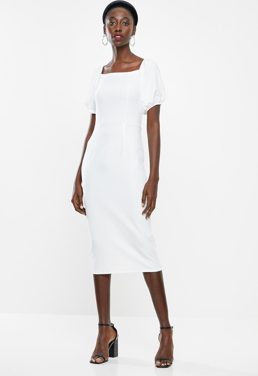 Superbalist - Square neck bodycon - white