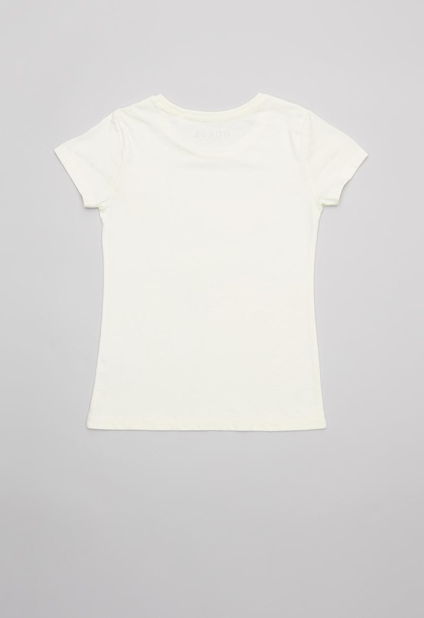 GUESS - Girls leopard Guess tee - cream